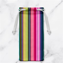 Pastel Colors Striped Pattern Jewelry Bag by Pakjumat