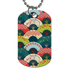 Japanese Fans Bright Pattern Dog Tag (two Sides) by Pakjumat