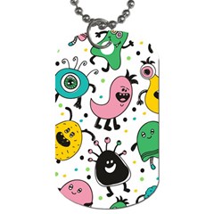 Funny Monster Pattern Dog Tag (one Side) by Pakjumat