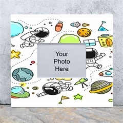 Sketch Cartoon Space Set White Wall Photo Frame 5  X 7  by Hannah976