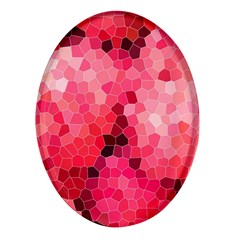 Mosaic Structure Pattern Background Oval Glass Fridge Magnet (4 Pack) by Hannah976