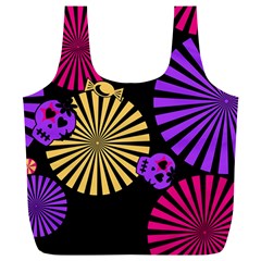 Seamless Halloween Day Of The Dead Full Print Recycle Bag (xl) by Hannah976