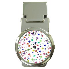 Star Random Background Scattered Money Clip Watches by Hannah976