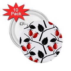 Rose Hip Pattern Branches Autumn 2 25  Buttons (10 Pack)  by Hannah976
