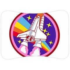 Badge Patch Pink Rainbow Rocket Velour Seat Head Rest Cushion by Sarkoni