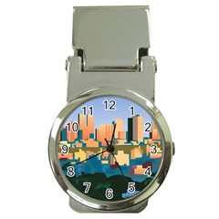 City Buildings Urban Dawn Money Clip Watches by Sarkoni