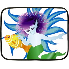 Mermaid Fantasy Undersea Merman Fleece Blanket (mini) by Sarkoni
