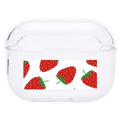 Seamless Pattern Fresh Strawberry Hard Pc Airpods Pro Case by Sarkoni