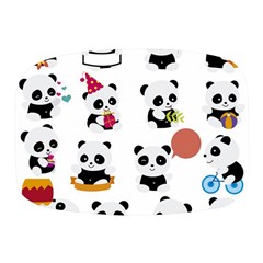 Playing Pandas Cartoons Mini Square Pill Box by Apen
