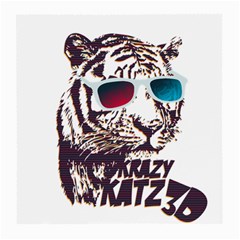 Krazy Katz 3d Tiger Roar Animal Medium Glasses Cloth (2 Sides) by Sarkoni