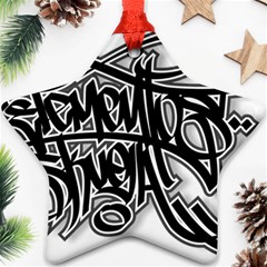 Hip Hop Music Drawing Art Graffiti Star Ornament (two Sides) by Sarkoni
