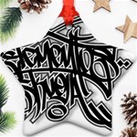 Hip Hop Music Drawing Art Graffiti Star Ornament (Two Sides) Front