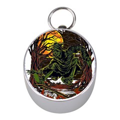 Grim Reaper Above Art  Monster Moon Letter Poster Mini Silver Compasses by Sarkoni