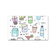 Drinks Cocktails Doodles Coffee Sticker Rectangular (10 Pack) by Apen