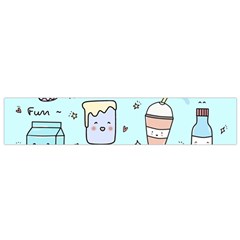 Drinks Cocktails Doodle Coffee Small Premium Plush Fleece Scarf by Apen