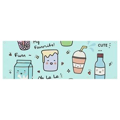 Drinks Cocktails Doodle Coffee Banner And Sign 12  X 4  by Apen