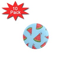 Watermelon Fruit Pattern Tropical 1  Mini Magnet (10 Pack)  by Apen