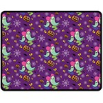 Pumpkins Ghosts Skeleton Pattern Fleece Blanket (Medium) 60 x50  Blanket Front