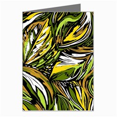 Foliage Pattern Texture Background Greeting Card by Ravend