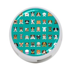 Different Type Vector Cartoon Dog Faces 4-port Usb Hub (two Sides) by Bedest