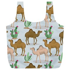 Camels Cactus Desert Pattern Full Print Recycle Bag (xl) by Hannah976