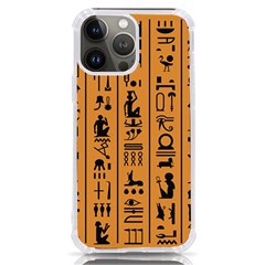 Egyptian Hieroglyphs Ancient Egypt Letters Papyrus Background Vector Old Egyptian Hieroglyph Writing Iphone 13 Pro Max Tpu Uv Print Case by Hannah976