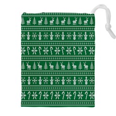 Wallpaper Ugly Sweater Backgrounds Christmas Drawstring Pouch (4xl) by artworkshop