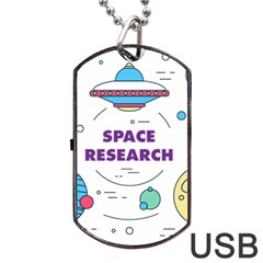 Unidentified Flying Object Ufo Space Outer Dog Tag Usb Flash (two Sides) by Sarkoni