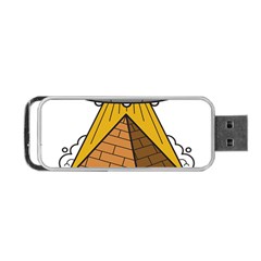 Unidentified Flying Object Ufo Under The Pyramid Portable Usb Flash (two Sides) by Sarkoni