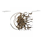 Psychedelic Art Drawing Sun And Moon Head Fictional Character Lightweight Drawstring Pouch (L) Front