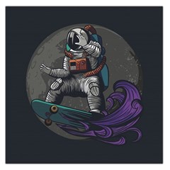 Illustration Astronaut Cosmonaut Paying Skateboard Sport Space With Astronaut Suit Square Satin Scarf (36  X 36 ) by Ndabl3x
