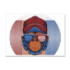 Gorilla Ape Zoo Mammal Usa Crystal Sticker (a4) by Sarkoni