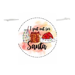 Santa Cookies Christmas Lightweight Drawstring Pouch (l) by Sarkoni