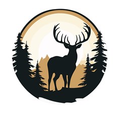 Deer Wildlife Nature Mini Round Pill Box by Sarkoni