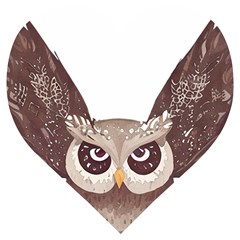 Owl Bird Feathers Wooden Puzzle Heart by Sarkoni