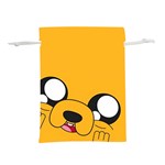Adventure Time Cartoon Face Funny Happy Toon Lightweight Drawstring Pouch (M) Back