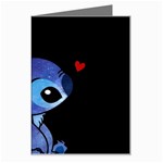 Stitch Love Cartoon Cute Space Greeting Card Left