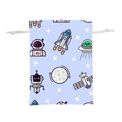 Seamless Pattern With Space Theme Lightweight Drawstring Pouch (m) by Hannah976