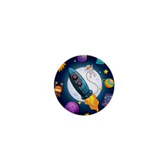 Spaceship Astronaut Space 1  Mini Buttons by Hannah976
