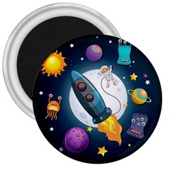Spaceship Astronaut Space 3  Magnets by Hannah976