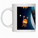 Spaceship Astronaut Space White Mug Left