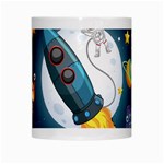 Spaceship Astronaut Space White Mug Center