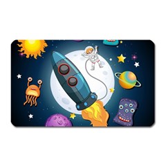 Spaceship Astronaut Space Magnet (rectangular) by Hannah976