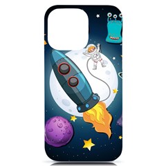 Spaceship Astronaut Space Iphone 14 Pro Max Black Uv Print Case by Hannah976