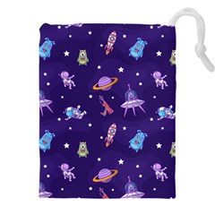 Space Seamless Pattern Drawstring Pouch (4xl) by Hannah976