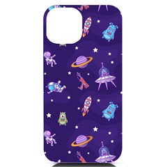Space Seamless Pattern Iphone 14 Black Uv Print Case by Hannah976