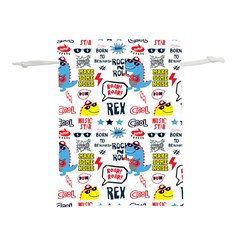 Monster Cool Seamless Pattern Lightweight Drawstring Pouch (m) by Hannah976