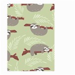 Sloths Pattern Design Large Garden Flag (Two Sides) Back