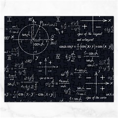 Mathematical Seamless Pattern With Geometric Shapes Formulas Rectangular Jigsaw Puzzl by Hannah976