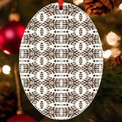 Brown Snake Skin Uv Print Acrylic Ornament Oval by ConteMonfrey